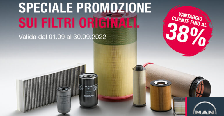 Speciale promozione valida dal 01.09 al 30.09.2022  su filtri originali