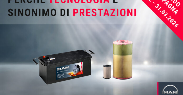 Promo Batterie e Filtri Originali MAN 2026 – dal 1/2/26 al 31/3/26
